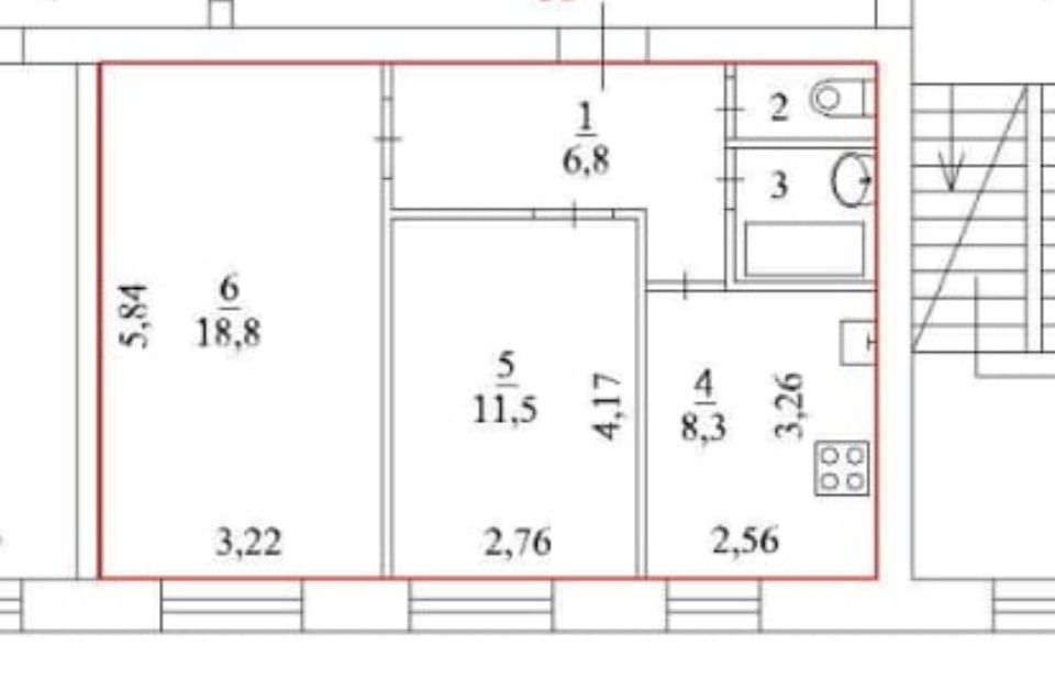 Продаётся 2-комнатная квартира, 49 м²