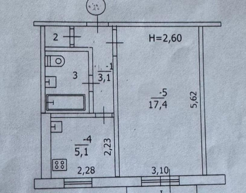 Продаётся 1-комнатная квартира, 32 м²