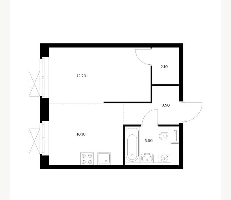 Продаётся 1-комнатная квартира, 31.4 м²