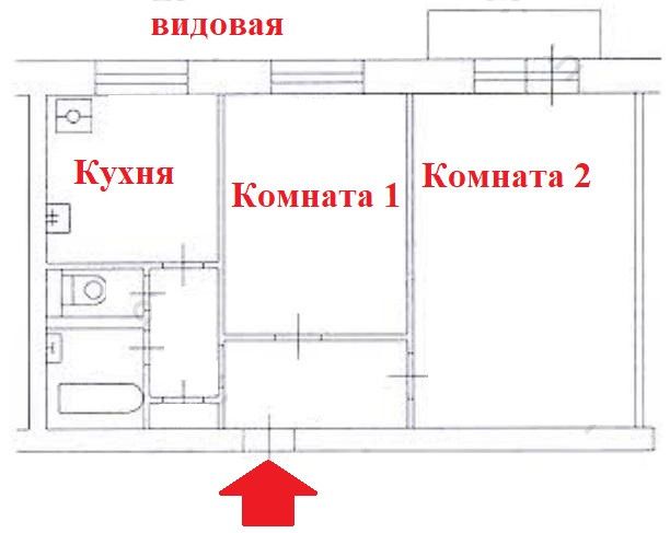 Продаётся 2-комнатная квартира, 64 м²
