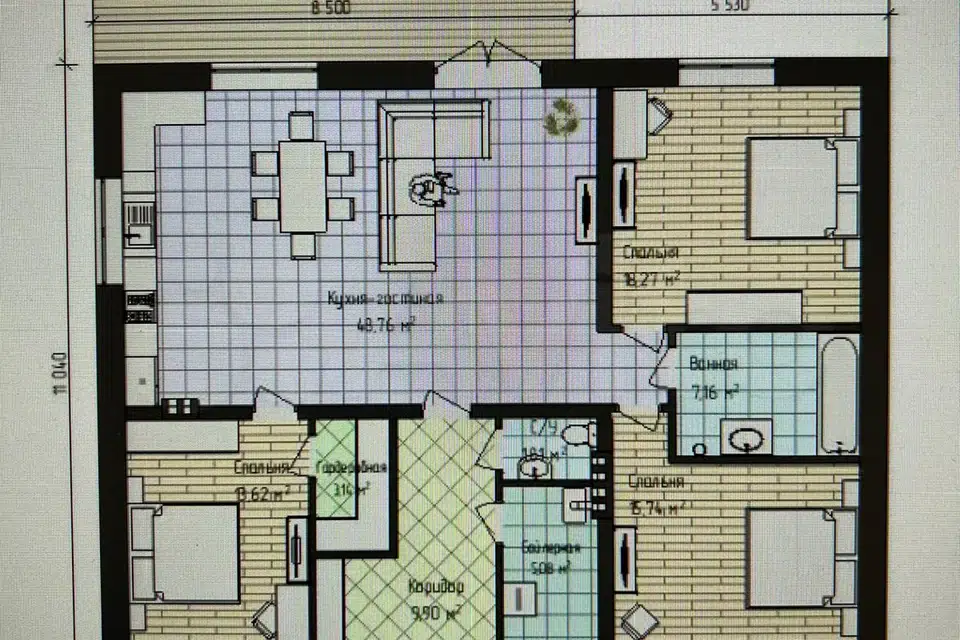 Продаётся 1-этажный дом, 125 м²
