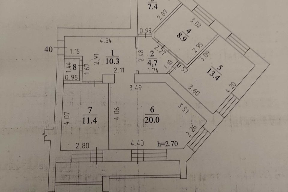 Продаётся 3-комнатная квартира, 77.5 м²