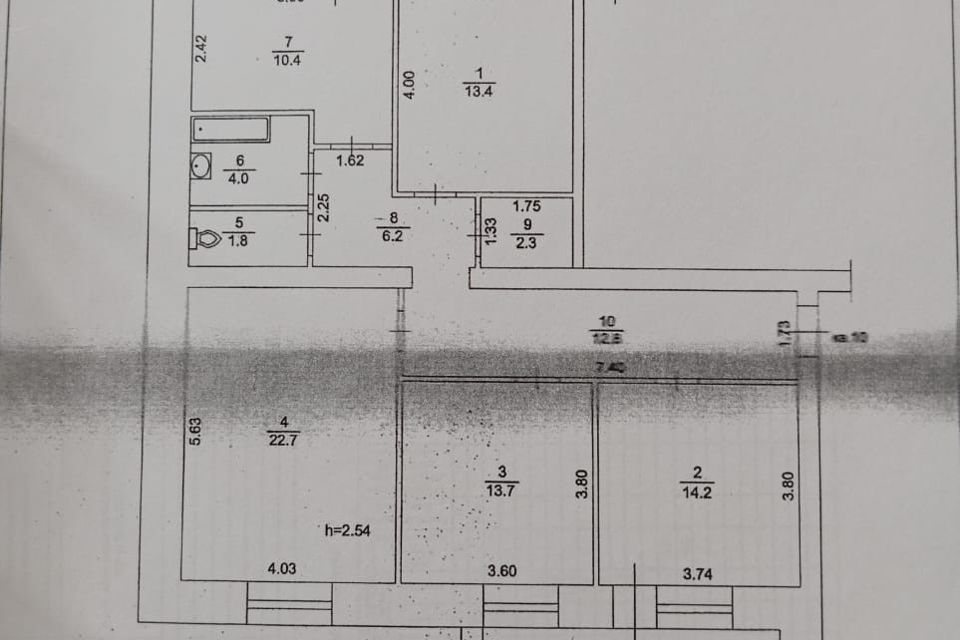 Продаётся 4-комнатная квартира, 112.1 м²