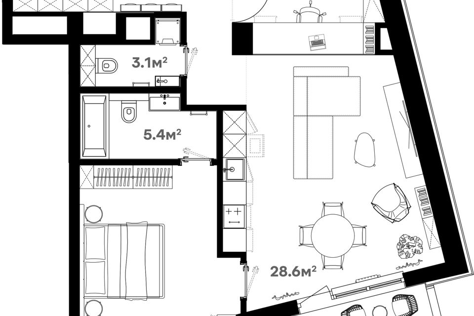 Продаётся 2-комнатная квартира, 85.2 м²