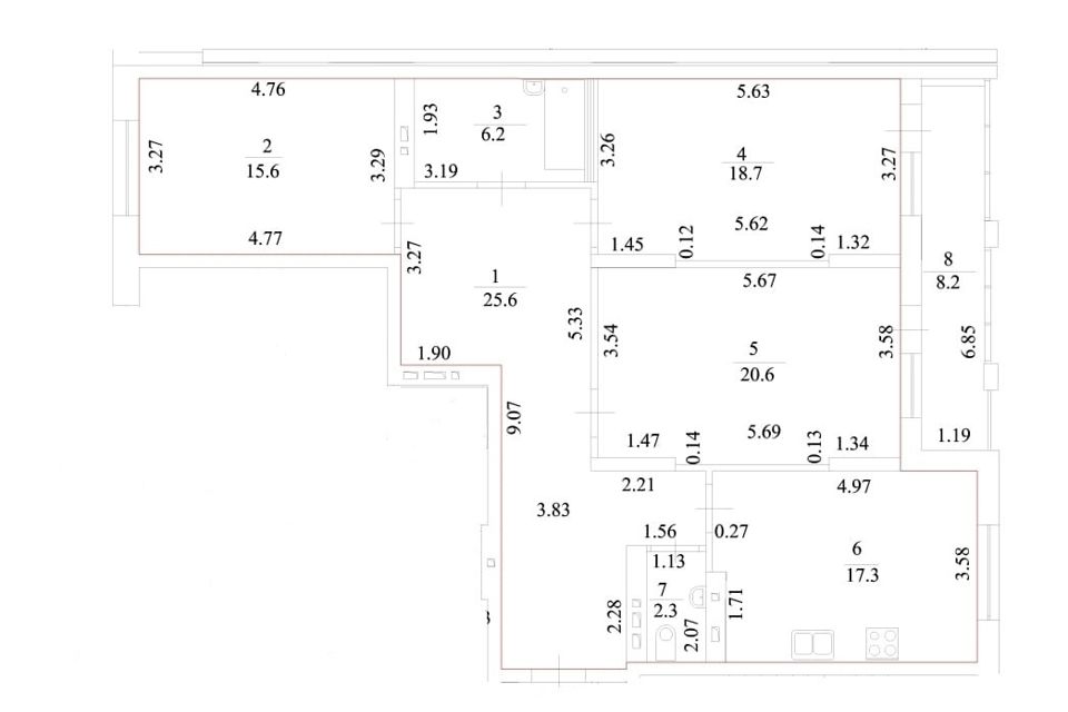 Продаётся 3-комнатная квартира, 111 м²