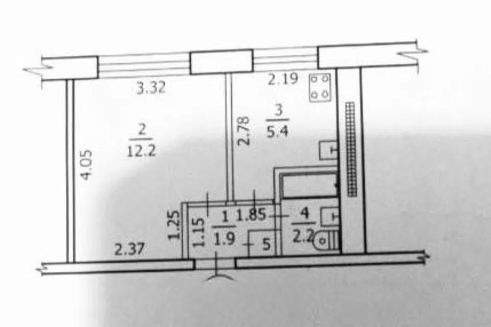Продаётся 1-комнатная квартира, 22 м²