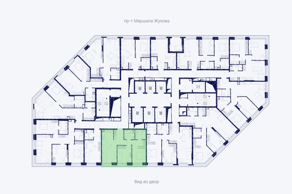 Продаётся 2-комнатная квартира, 61.45 м²