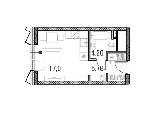 Продаётся студия, 26.9 м²