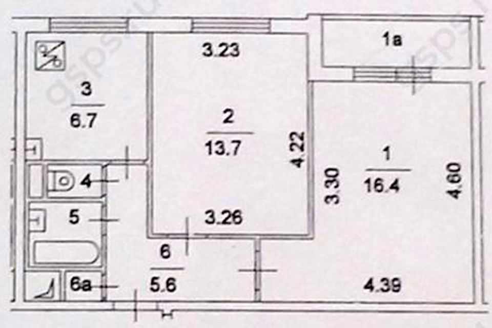Продаётся 2-комнатная квартира, 47 м²