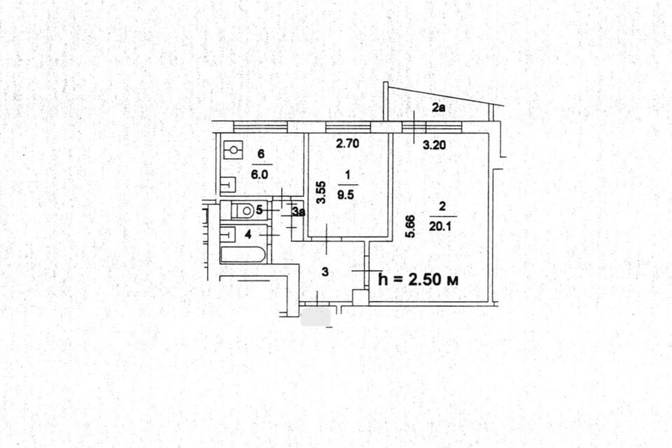 Продаётся 2-комнатная квартира, 45 м²
