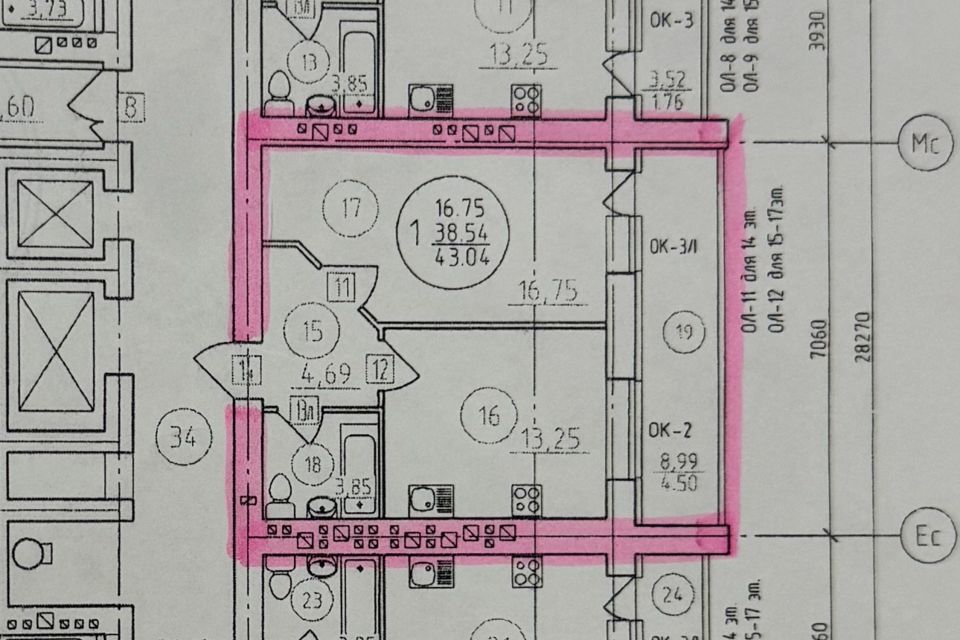 Продаётся 1-комнатная квартира, 39 м²