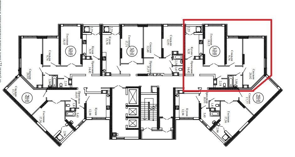 Продаётся 3-комнатная квартира, 80.85 м²