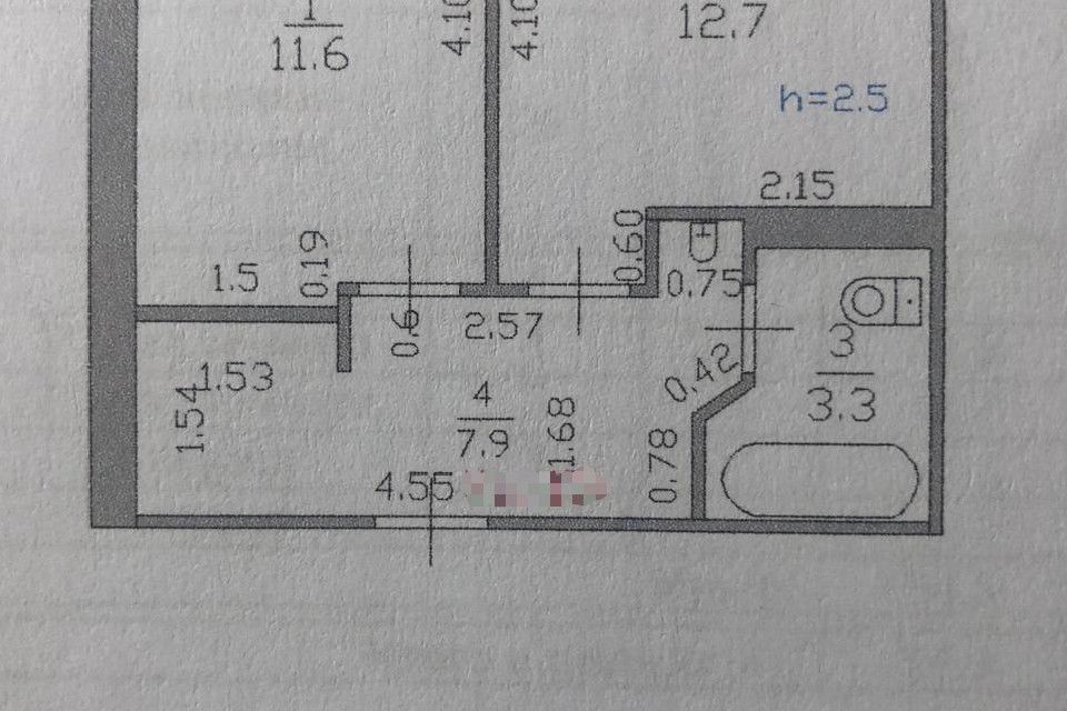 Продаётся 2-комнатная квартира, 35.5 м²