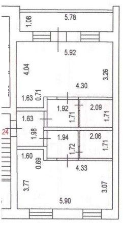 Продаётся 3-комнатная квартира, 58 м²