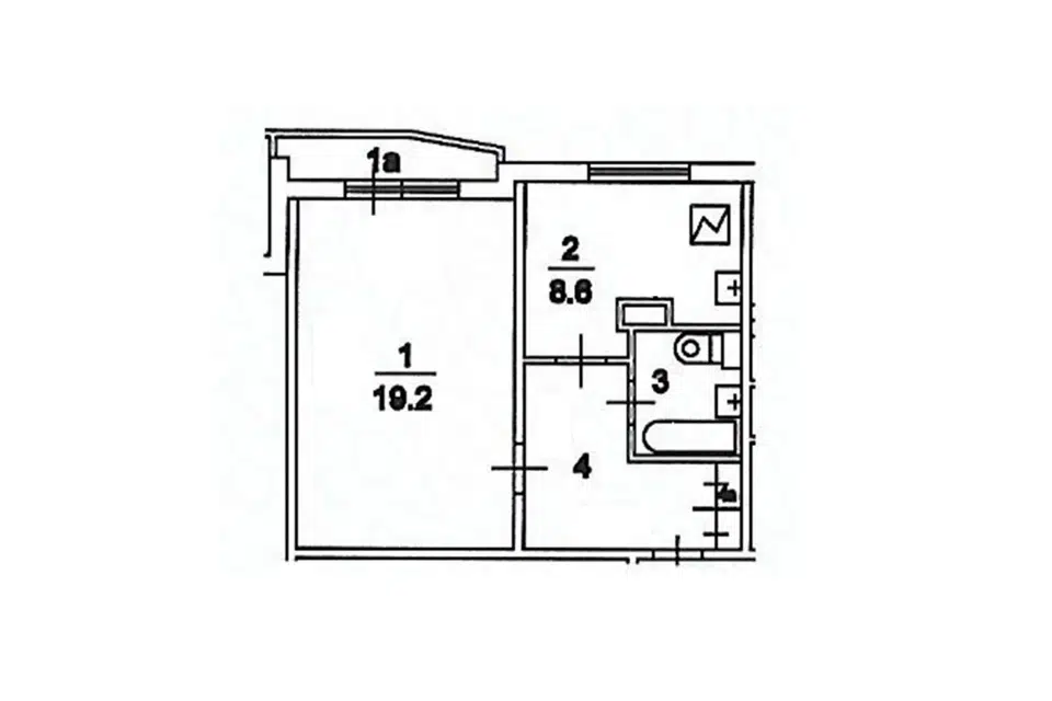 Продаётся 1-комнатная квартира, 36.3 м²
