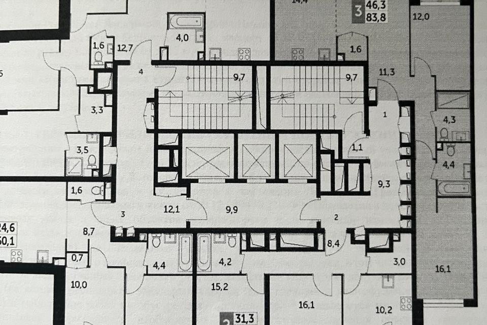 Продаётся 3-комнатная квартира, 84 м²