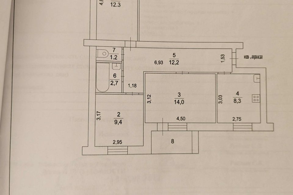 Продаётся 3-комнатная квартира, 60.1 м²