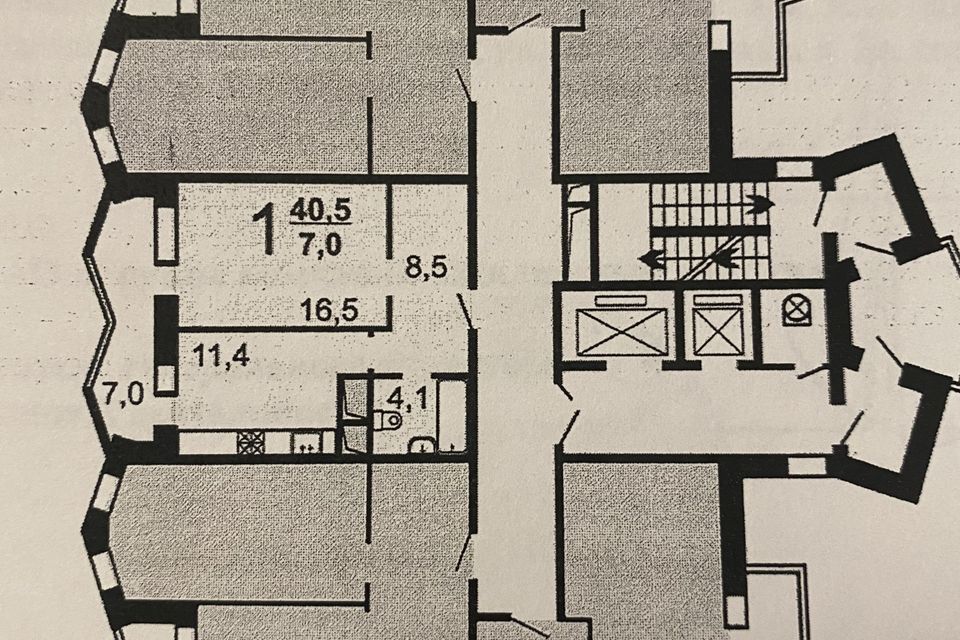 Продаётся 1-комнатная квартира, 40.5 м²