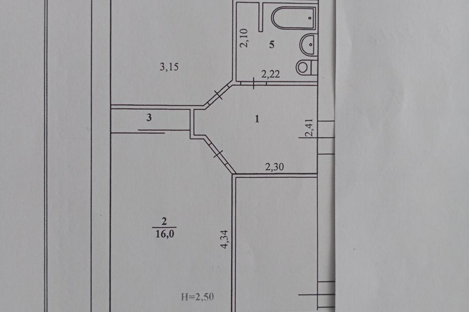 Продаётся 2-комнатная квартира, 55 м²