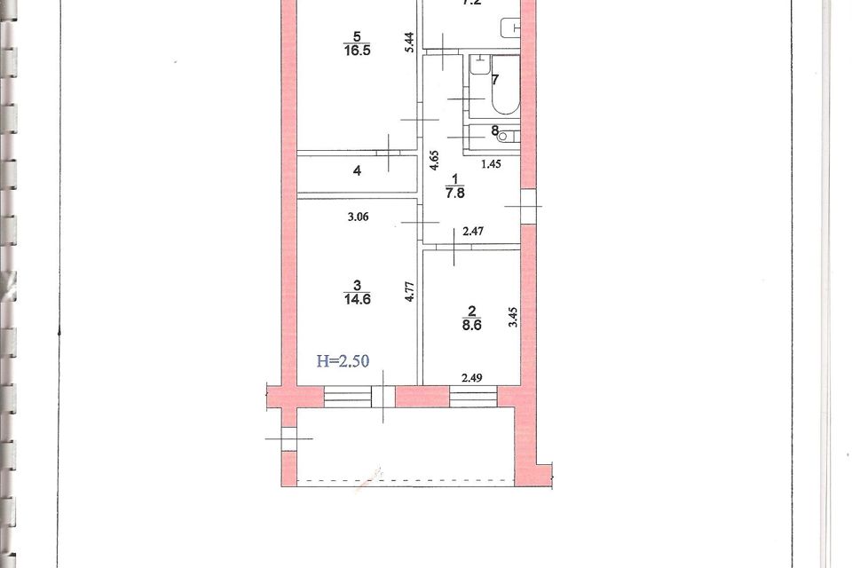 Продаётся 3-комнатная квартира, 78 м²