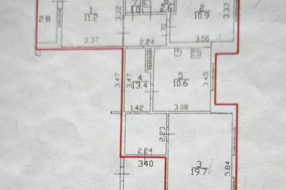 Продаётся 3-комнатная квартира, 69.4 м²