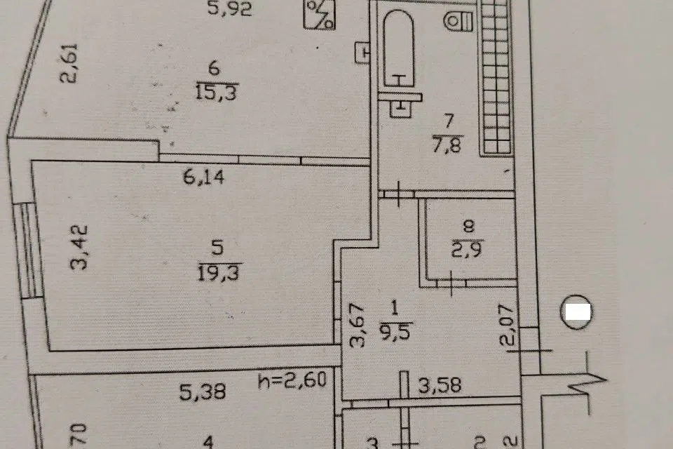 Продаётся 2-комнатная квартира, 78 м²