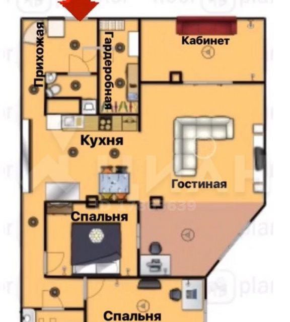 Продаётся 3-комнатная квартира, 104.9 м²