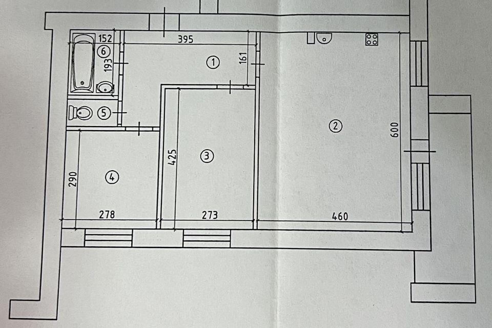 Продаётся 3-комнатная квартира, 58.9 м²