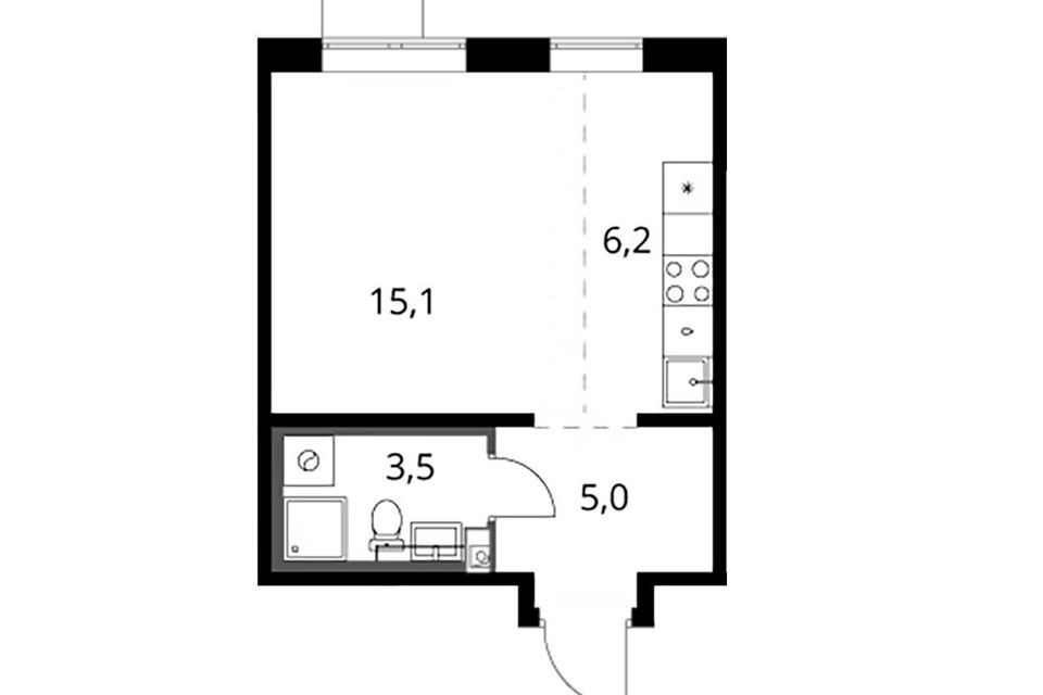 Продаётся студия, 29.8 м²