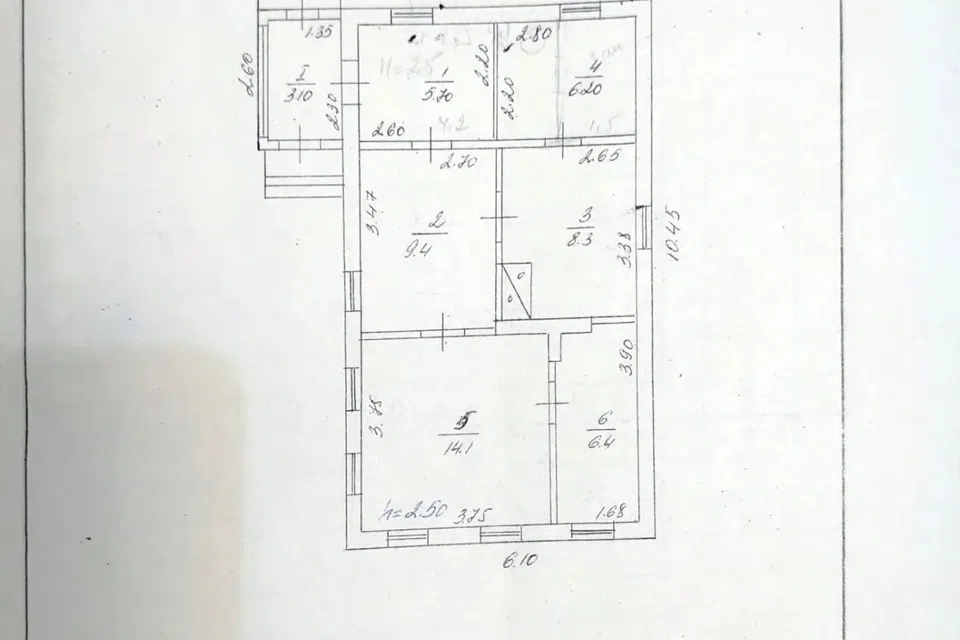Продаётся 1-этажный дом, 53.2 м²