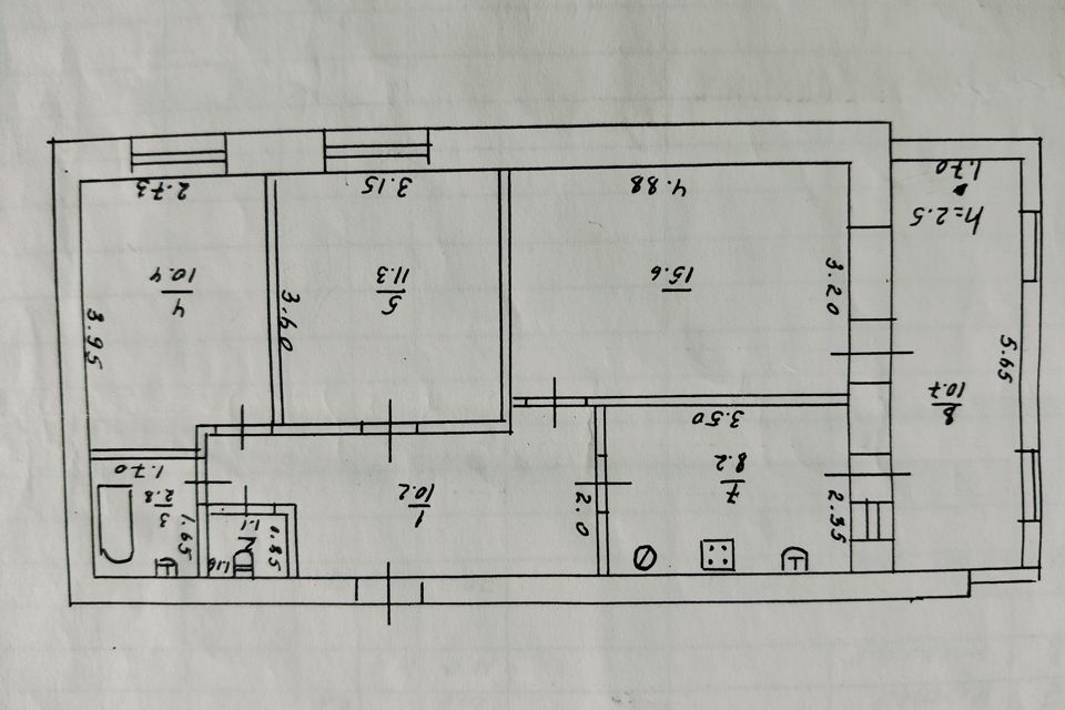 Продаётся 4-комнатная квартира, 70.3 м²