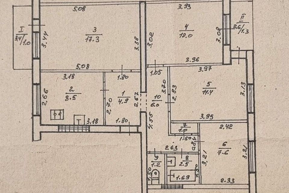 Продаётся 4-комнатная квартира, 74.7 м²