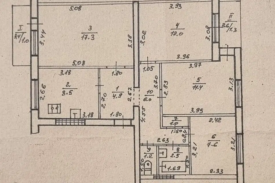 Продаётся 4-комнатная квартира, 74.7 м²