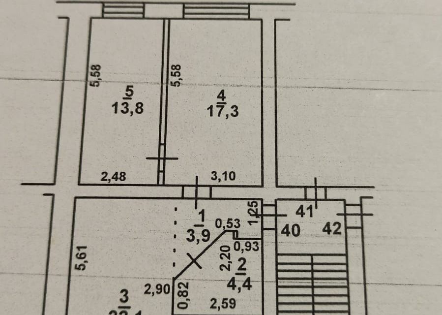 Продаётся 3-комнатная квартира, 61 м²