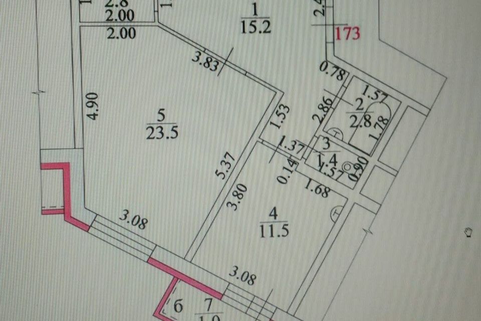 Продаётся 1-комнатная квартира, 57.2 м²