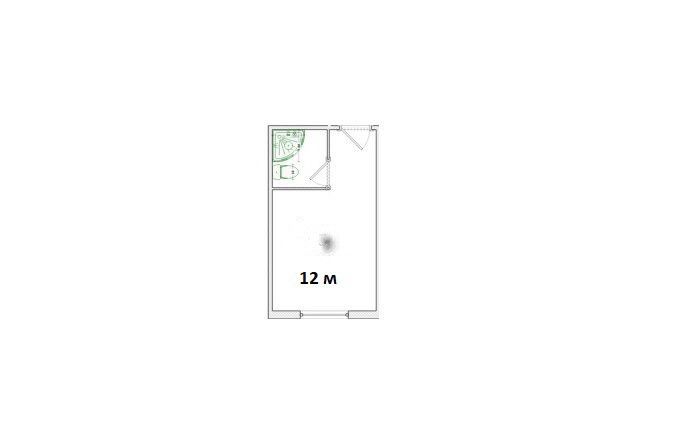 Продаётся студия, 12 м²