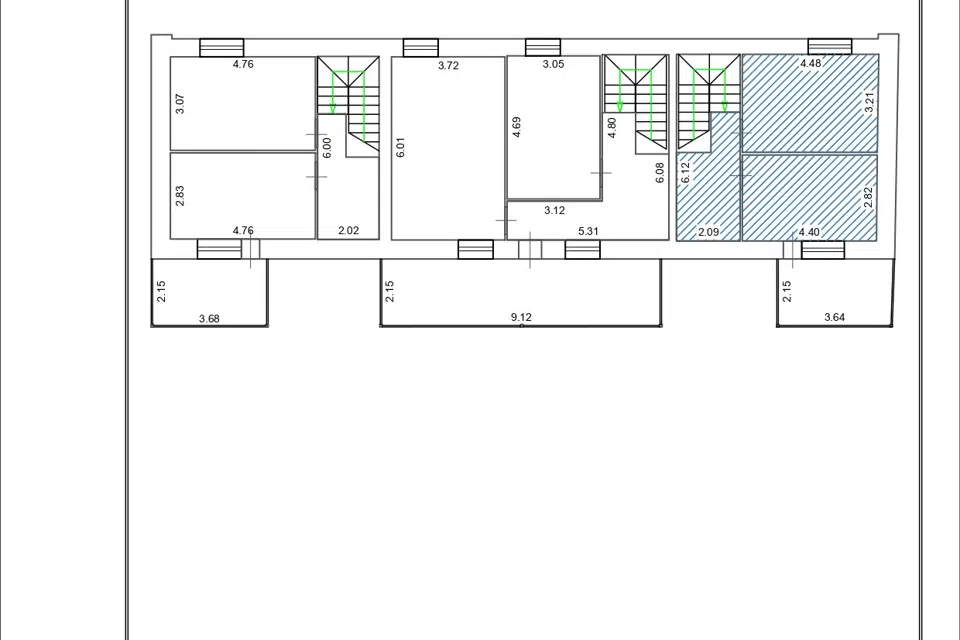 Продаётся таунхаус, 2-эт., 72.6 м²
