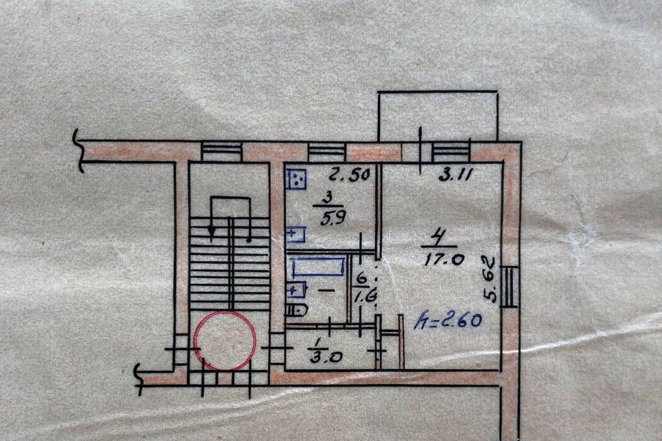 Продаётся 1-комнатная квартира, 30.5 м²