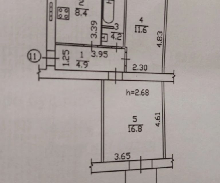 Продаётся 2-комнатная квартира, 47.2 м²