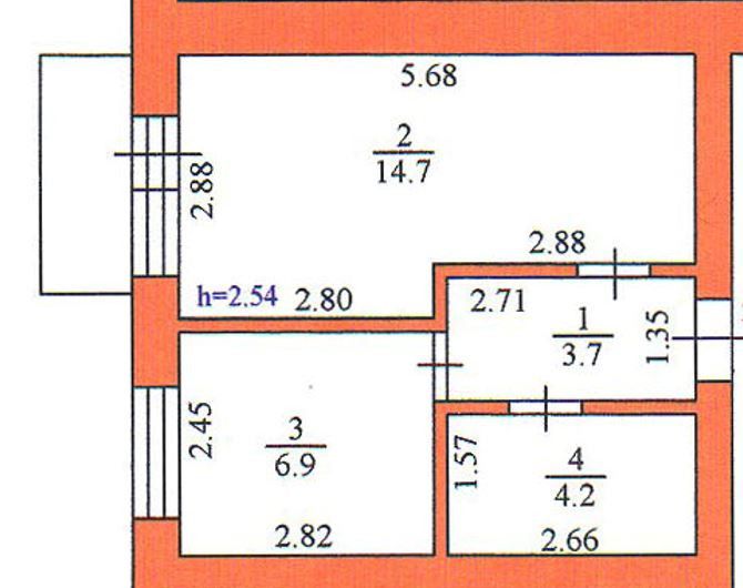 Продаётся 1-комнатная квартира, 29.5 м²