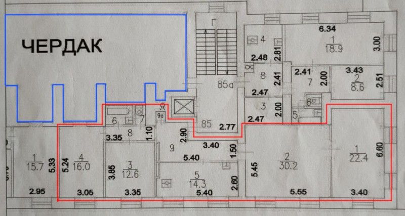 Продаётся комната в 4-комн. квартире, 16 м²