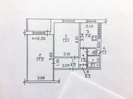 Продаётся 2-комнатная квартира, 49 м²
