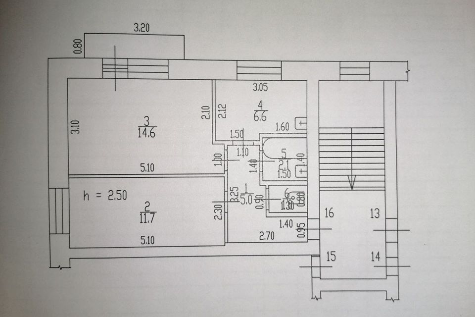 Продаётся 2-комнатная квартира, 41.8 м²