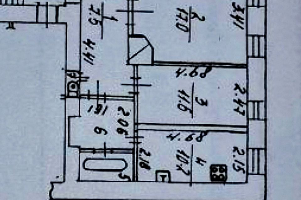 Продаётся 2-комнатная квартира, 54.6 м²