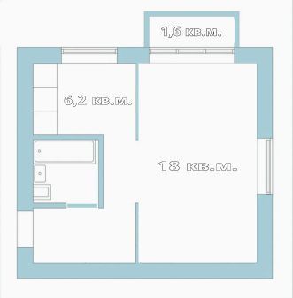 Продаётся 1-комнатная квартира, 30.5 м²