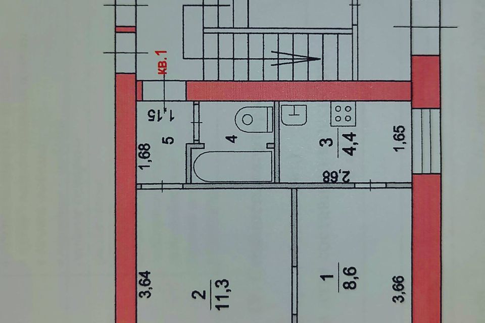 Продаётся 2-комнатная квартира, 28.5 м²