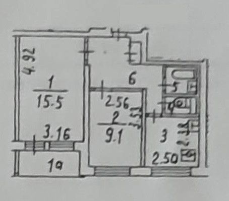 Продаётся 2-комнатная квартира, 41.3 м²