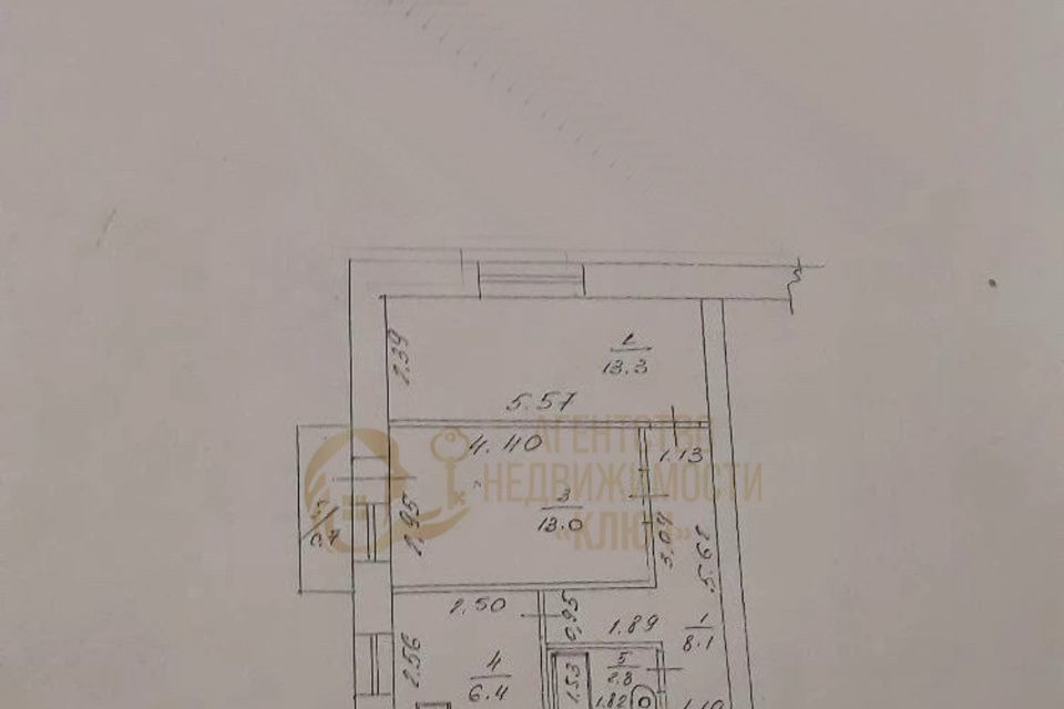 Продаётся 2-комнатная квартира, 44.3 м²