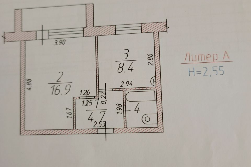 Продаётся 1-комнатная квартира, 36 м²