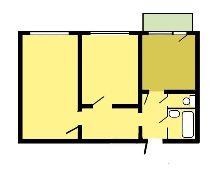 Продаётся 2-комнатная квартира, 58 м²